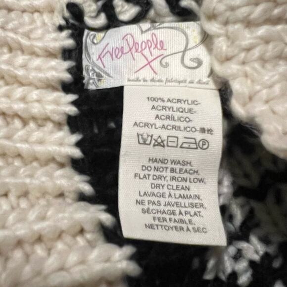 Free People Northern Lights Beanie + Scarf Hat Ivory Green Blue Yellow Black main image 8